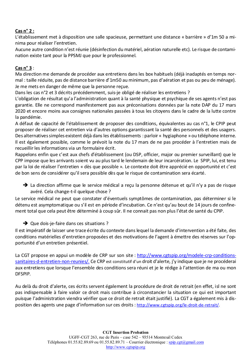 Fiche Pratique B – CGT Insertion Probation